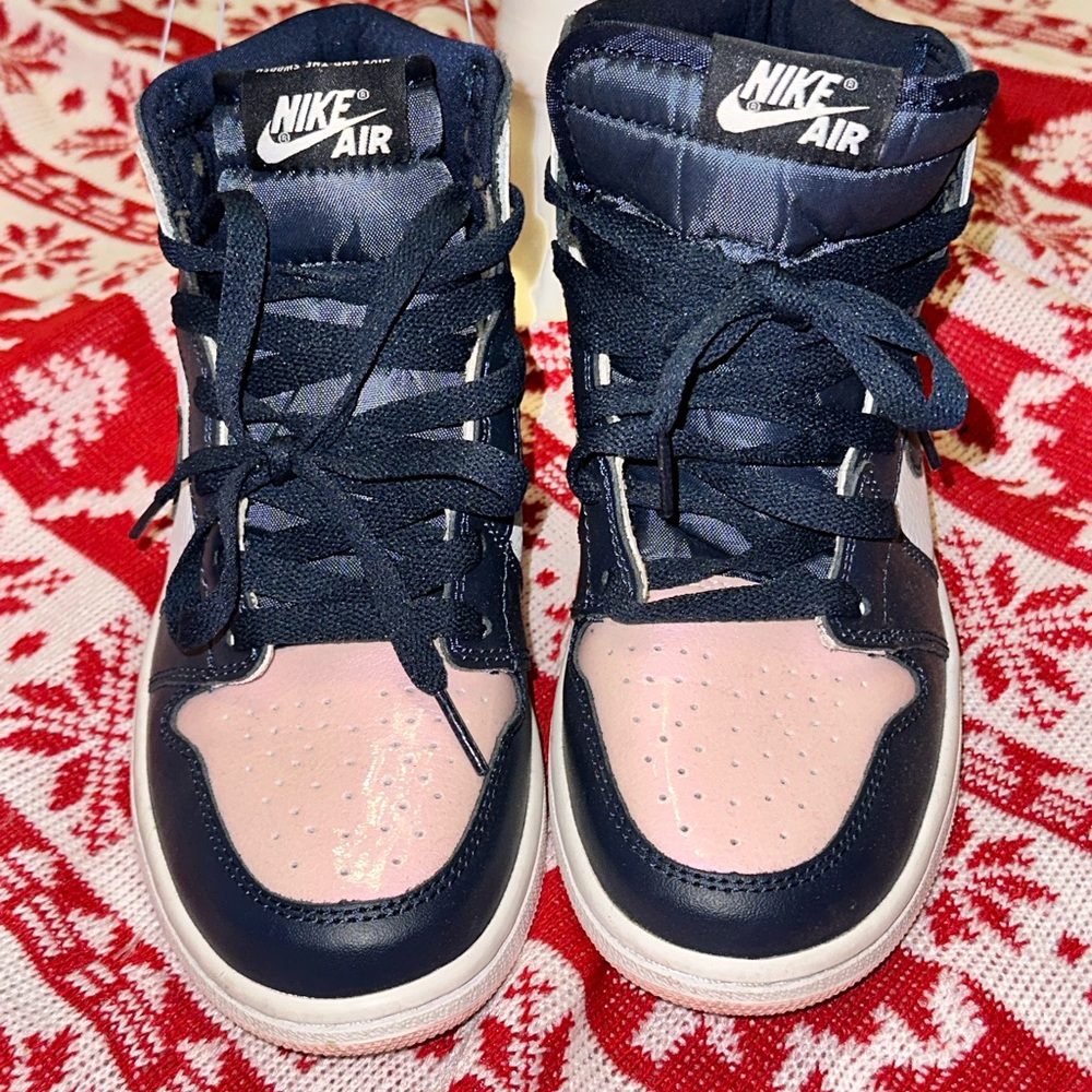 Black and Pink Nike Mids